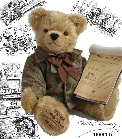 Wilhelm Busch Teddy Bear by Hermann-Coburg