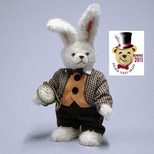 White Rabbit Teddy Bear by Hermann-Coburg