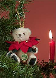 Poinsettia Teddy Bear by Hermann-Coburg