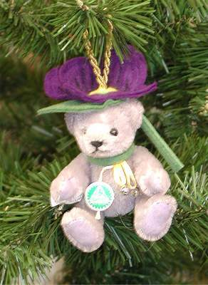 Violet Teddy Bear by Hermann-Coburg