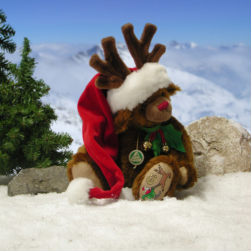 Santas Reindeer to Smooch Teddy Bear by Hermann-Coburg