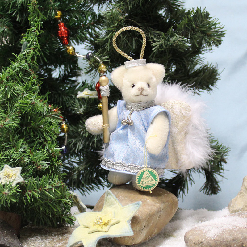 Glorious Christmas Angel Ornament 14 cm Teddy Bear by Hermann-Coburg