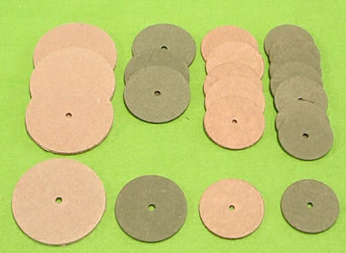 50 Gelenkscheiben Pappscheiben 12 mm für Minibären kleine Teddys 