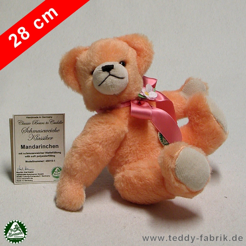 Teddybr Mandarinchen 28 cm schmuseweiche Klassiker