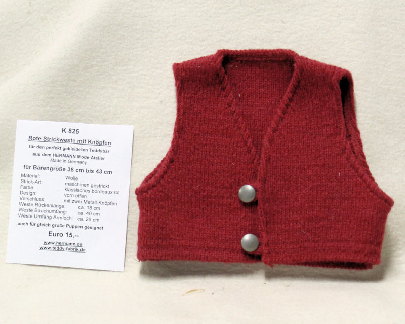 Rote Strickweste mit Kn�pfen von Hermann-Coburg