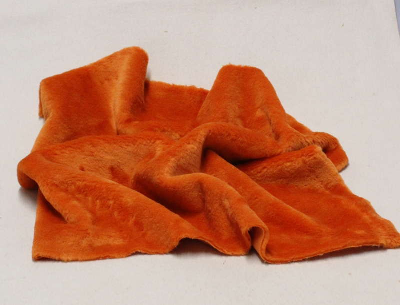 Vintage Teddy-Plsch orange 70 x 70 cm
