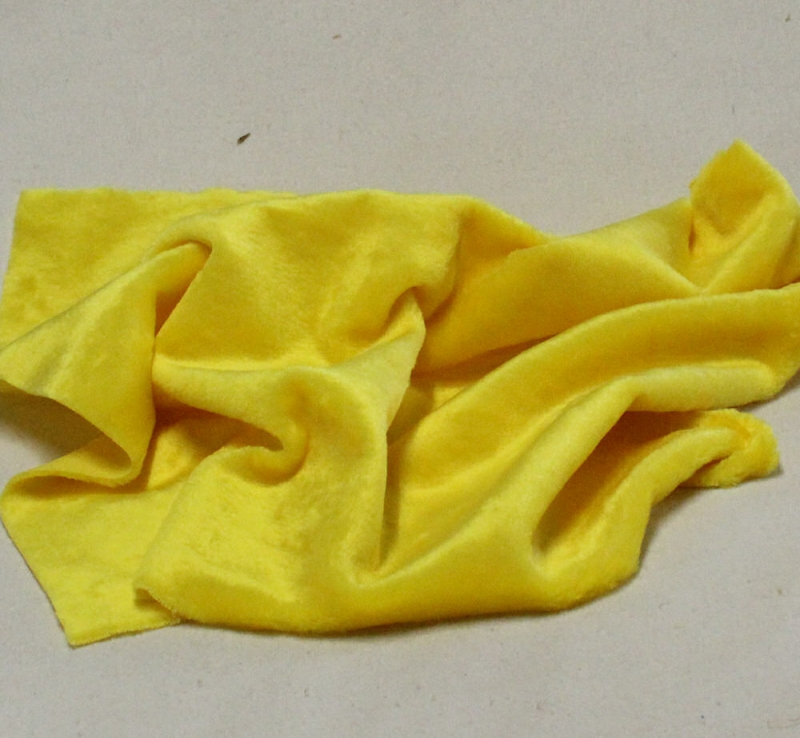 Vintage Teddy-Plsch sonnen-gelb 70 x 70 cm