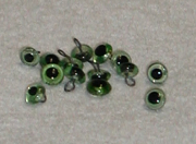 Vintage Glas eyes, green 6mm