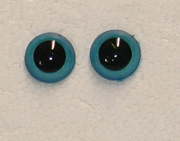 Kunststoff Bastelaugen, rund, Farbe dunkel-blau, mit Öse, 15 mm