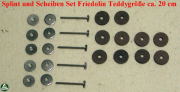 Splint und Scheiben Set Friedolin Teddygröße ca. 20 cm