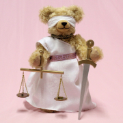Justitia (Lady Justice) the goddess of Justice 36 cm Teddy Bear by Hermann-Coburg