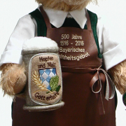 Bavarian Beer Brewer 37 cm Teddy Bear by Hermann-Coburg