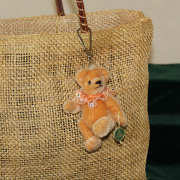 Teddy-Pendant Gold-brown Miniature- Mohair-Teddy Piccolo 11 cm Teddy Bear by Hermann-Coburg