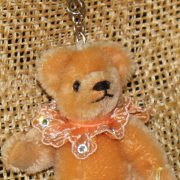 Teddy-Pendant Gold-brown Miniature- Mohair-Teddy Piccolo 11 cm Teddy Bear by Hermann-Coburg