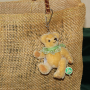 Teddy-Pendant Honey-yellow Miniature- Mohair-Teddy Piccolo 11 cm Teddy Bear by Hermann-Coburg