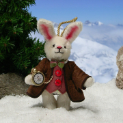 White Rabbit Teddy Bear by Hermann-Coburg