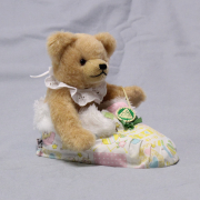 Sleeping in a Shoe  Baby Bear 23 cm Teddy Bear by Hermann-Coburg