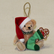 Santa Claus and the Gingerbread 13 cm Teddy Bear by Hermann-Coburg