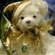 White Christmas Teddy Bear by Hermann-Coburg