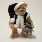 Here Comes Santa Claus 36 cm Mohair Teddybr von Hermann-Coburg