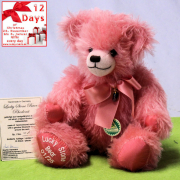 8. Tag  Lucky Stone Bear - Rhodonit Archivmuster Nr. 001 29 cm Teddy Bear by Hermann-Coburg