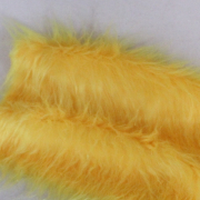 Vintage langfloriger Haarplüsch gelb 40 x 40 cm