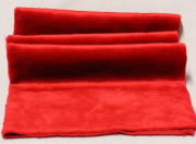 Vintage Teddy-Plüsch rot-glänzend 70 x 70 cm
