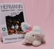 superweicher wei�er Hoppel-Hase von Hermann-Coburg
